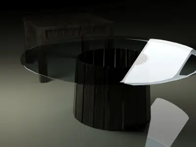 Table with glass top Free 3D model