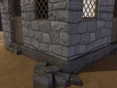 Stone House Free low-poly 3D model