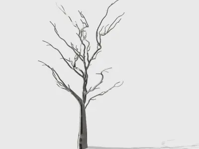 Winter Tree 3D print model
