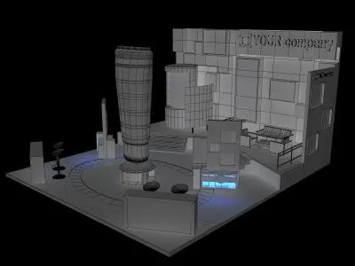  Booth Exhibition Stand a36 3D model