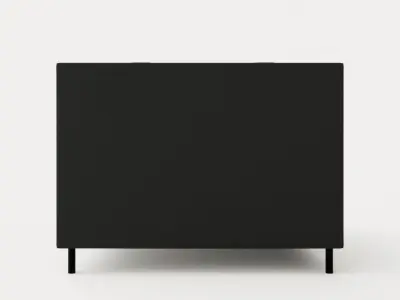 Happy Continental Bed 140x200cm Black Low-poly 3D model