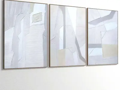 Abstract Painting Set of 3 pieces - No 14 Low-poly 3D model