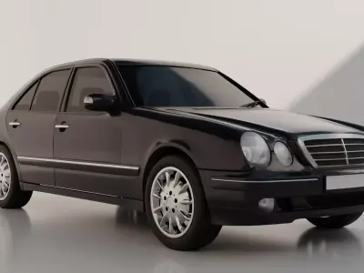 Mercedes W210  Low-poly 3D model