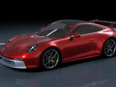 Porsche 911 GT3 2022 Rigged 3D model