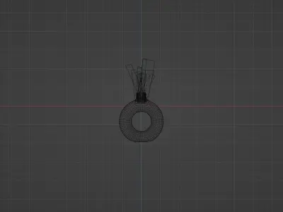 Donut Flower vase for interiors-low polycount Low-poly 3D model
