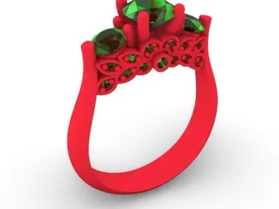leaf crown ring Free 3D print model