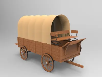 Horse Carriage 3D model