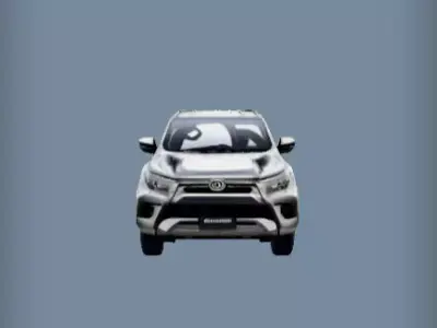 3d model of Silver Toyota Fortuner SUV 3D print model