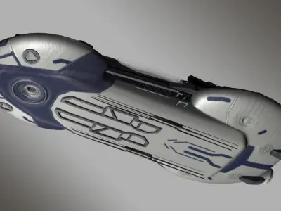 Cyber Police Car Low-poly 3D model