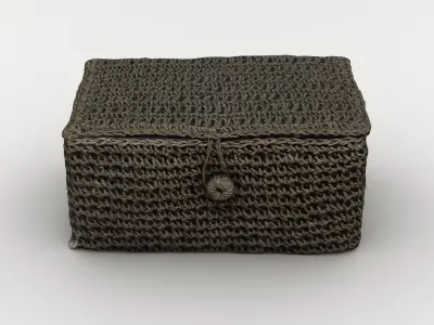 Decorative Wicker Basket 3D model