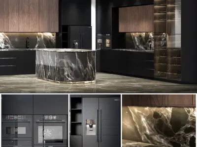 2 kitchen set 02 Low-poly 3D model