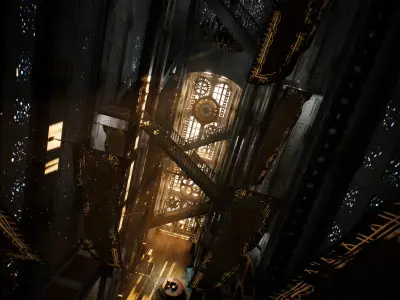 Steampunk Clocktower Environment Kit - UE5 Low-poly 3D model