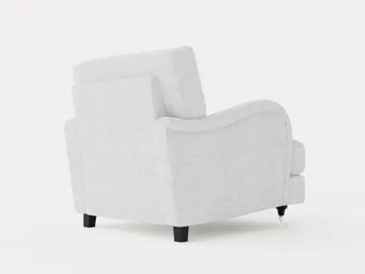 Howard Luxury Armchair Gray Low-poly 3D model
