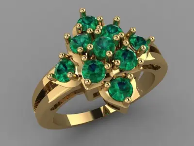 FLOWER LADIES RING  Free 3D print model