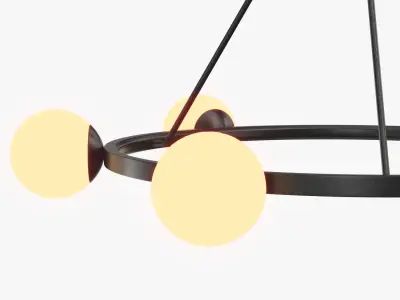 Hayes Round Light Chandelier 3D model