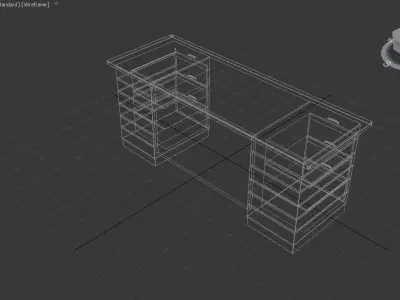 Free Executive Desk 3D Model  Top Quality Design Free low-poly 3D model
