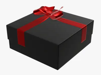 Wrapped Christmas gifts 02 3D model