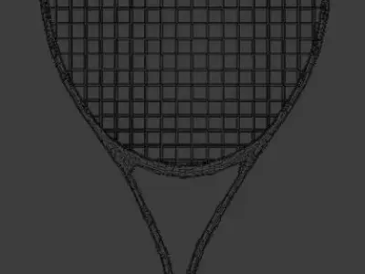 Tennis Racket Low-poly 3D model