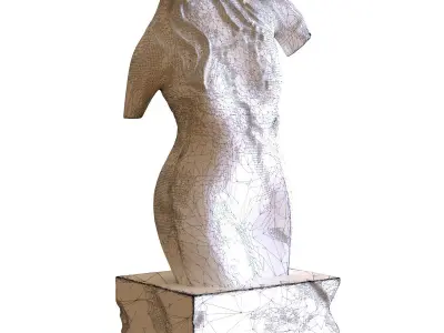 woman sculpture 001 Low-poly 3D model