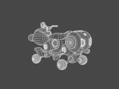 Wild Wiggler - Mario Kart 8 Deluxe 3D model Low-poly 3D model