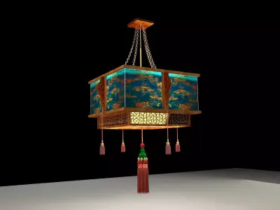 Chinese palace lantern 3D model 12