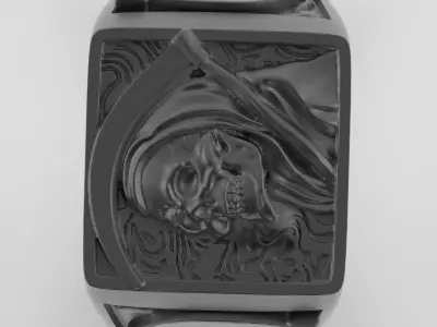 holy death ring - Anillo santa muerte 3D print model