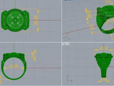 champion ring 3D print model