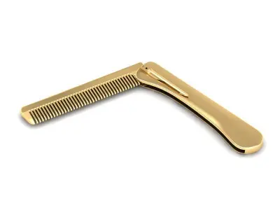 Luxury Folding Metal Comb 3D Model for Jewelry or Accessory  567 3D print model