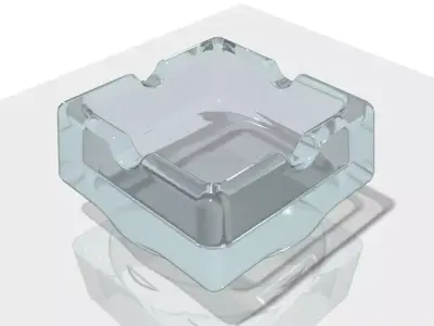 Glass Ashtray Free 3D model