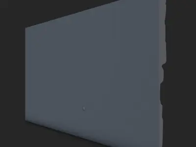 Scorched Rock Wall Detail 3D model