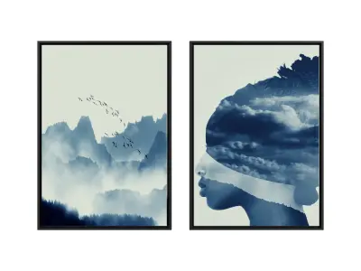 Abstract and geometric frames 1303 3D model