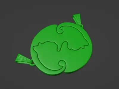 Cat pendant Free 3D print model
