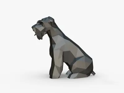 Schnauzer dog figure 3D print model
