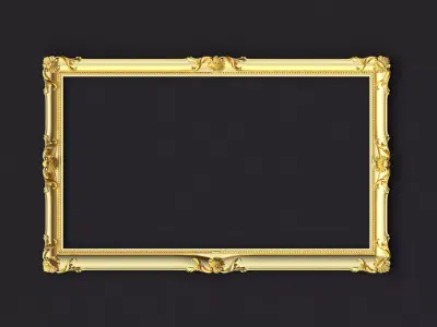 mirror ornate gold frame 3D model purchase