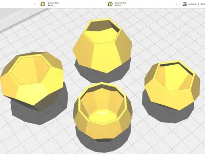 Garden Pots - 4  Models 3D print model