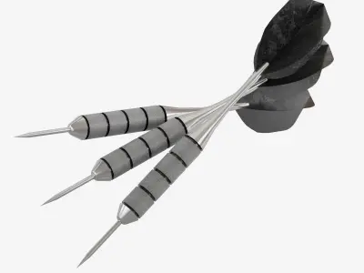 Dart Set  Low-poly 3D model