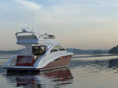 43 Foot Flybridge Motor Yacht 3D model