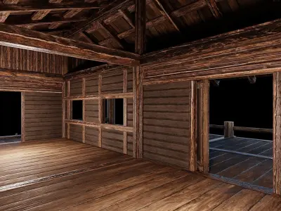 Medieval Houses 16 - 4K Textures Game Ready Low-poly 3D model