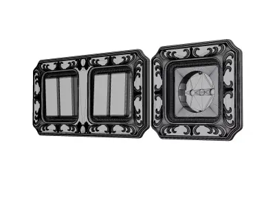 Classic plug socket switch Low-poly 3D model