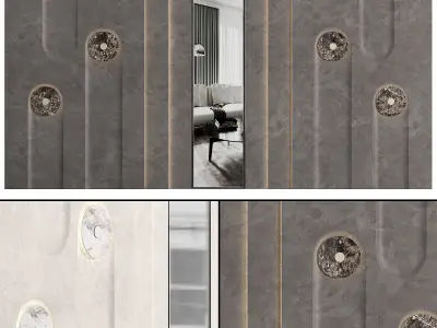 Decorative wall panel N1 3D model