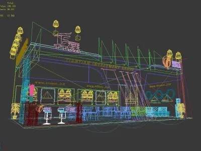 Booth - Area - 12X6-3DMAX2009-019 3D model