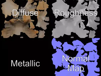 Realistic Sloth Fur model pack Low-poly 3D model