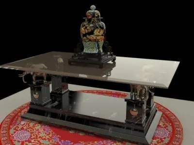 Chinese coffee table  3D model get