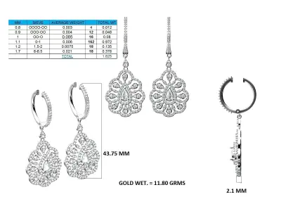 Women Earrings - 17 3D print model