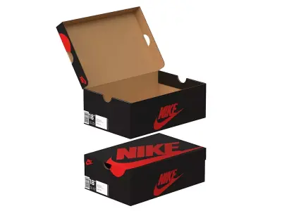 Nike Shoe Box PBR 06 Low-poly 3D model