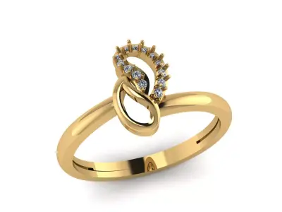 Jewelry Diamond Ring 3D Print Model 3D print model 31