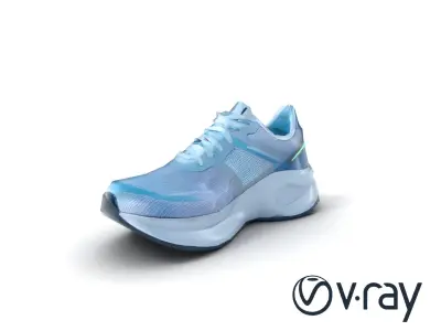 Smart Running Shoe High-Tech Design model pack Low-poly 3D model