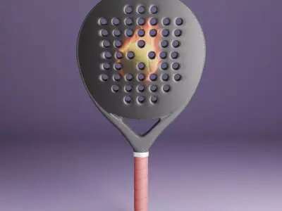Carbon fiber padel racket  3D model