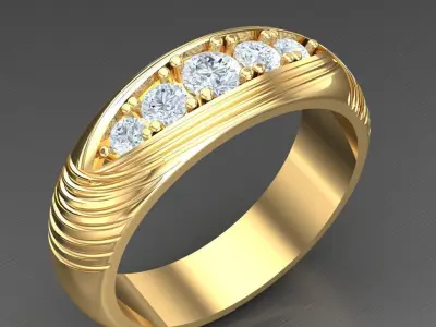 Luxury Men Rings Designs 4MR045 3D print model