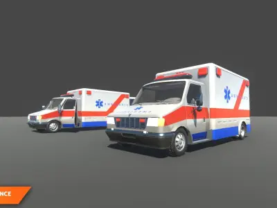 Ambulance - hospital props 3D model